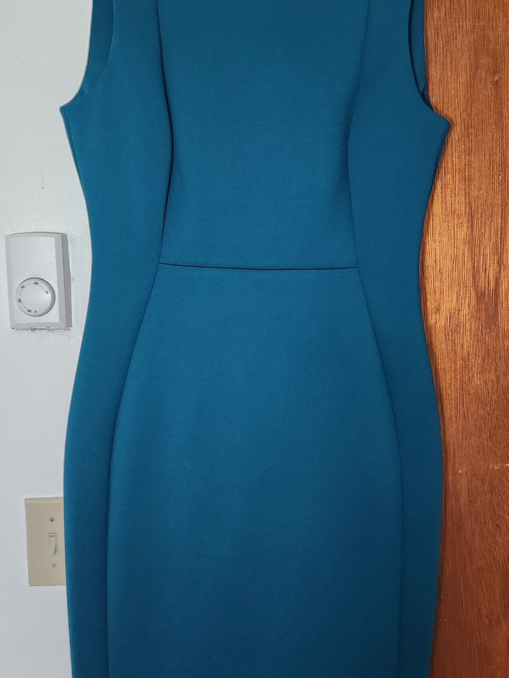 Calvin Klein Teal Sheath Midi Dress